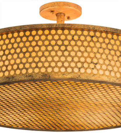 Cilindro Luciano 4 Light 24" Wide Semi-Flush Drum Ceiling Fixture