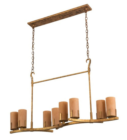 Long Cero 8 Light 16" Wide Linear Chandelier