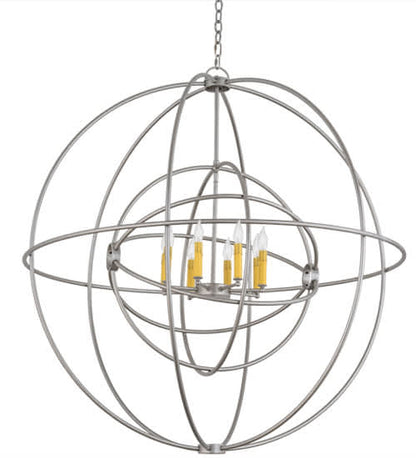 Atom Enerjisi 8 Light 43" Wide Taper Candle Globe Chandelier