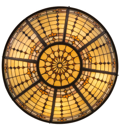 Fleur-de-Lite 4 Light 24" Wide Semi-Flush Bowl Ceiling Fixture