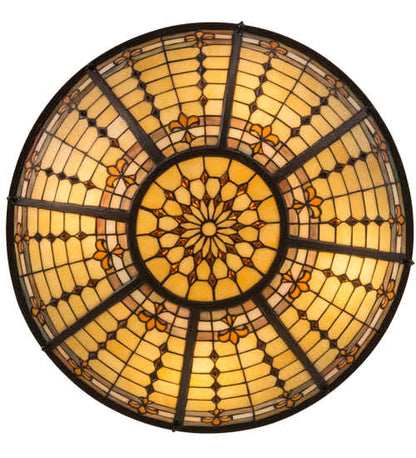 Fleur-de-Lite 4 Light 24" Wide Semi-Flush Bowl Ceiling Fixture