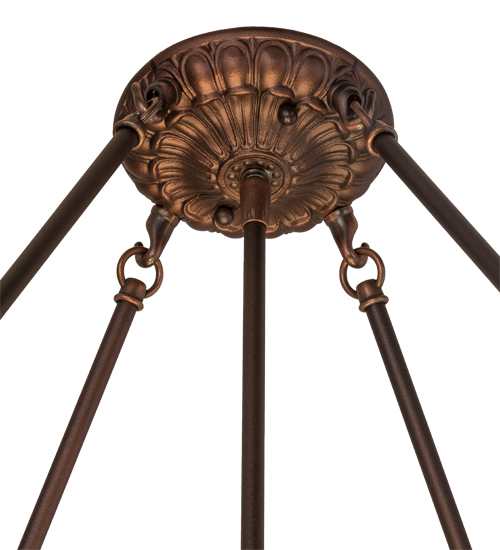 Fleur-de-Lite 4 Light 24" Wide Semi-Flush Bowl Ceiling Fixture