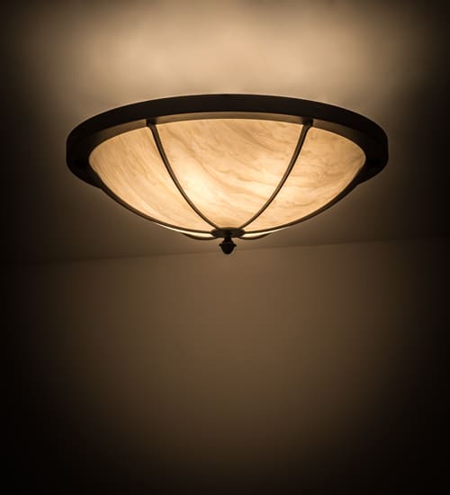 Dominga 6 Light 30" Wide Flush Mount Bowl Ceiling Fixture - Oil Rubbed Bronze Finish