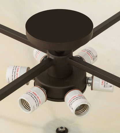 Dominga 6 Light 30" Wide Flush Mount Bowl Ceiling Fixture - Oil Rubbed Bronze Finish