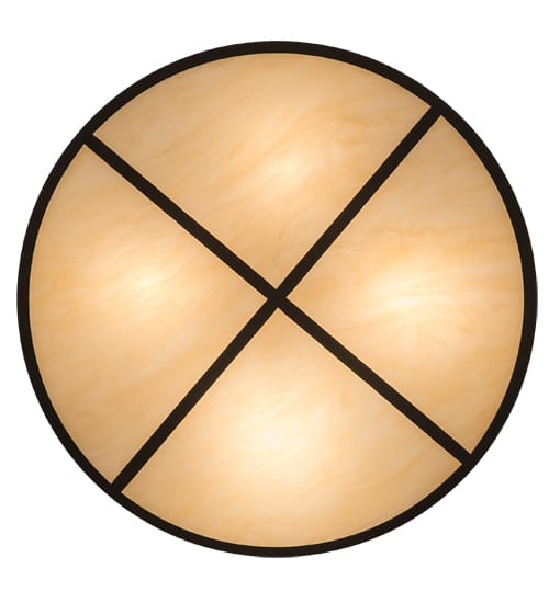 Cilindro 4 Light 24" Wide Semi-Flush Drum Ceiling Fixture with Beige Idalight Shade - Timeless Bronze Finish
