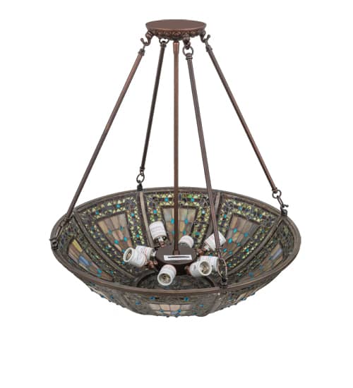 Fleur-de-lis 4 Light 24" Wide Pendant