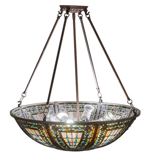 Fleur-de-lis 4 Light 24" Wide Pendant