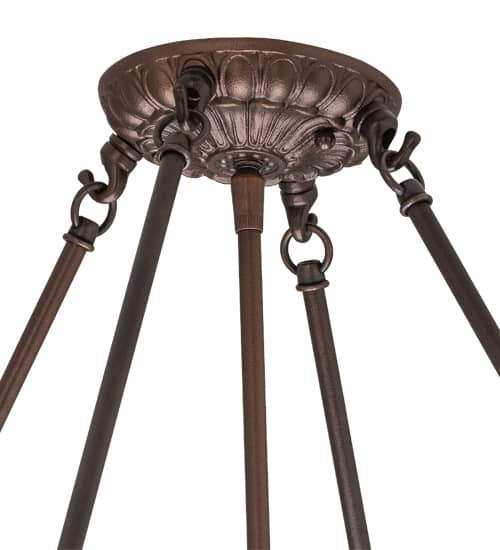 Fleur-de-lis 4 Light 24" Wide Pendant