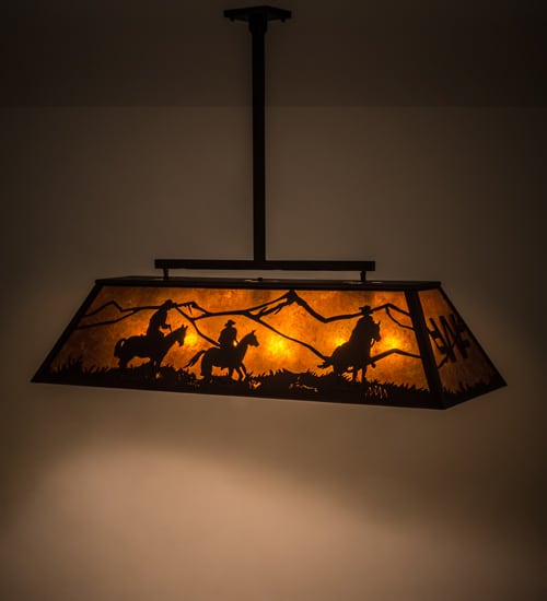 Personalized 9 Light 17" Wide Linear Pendant