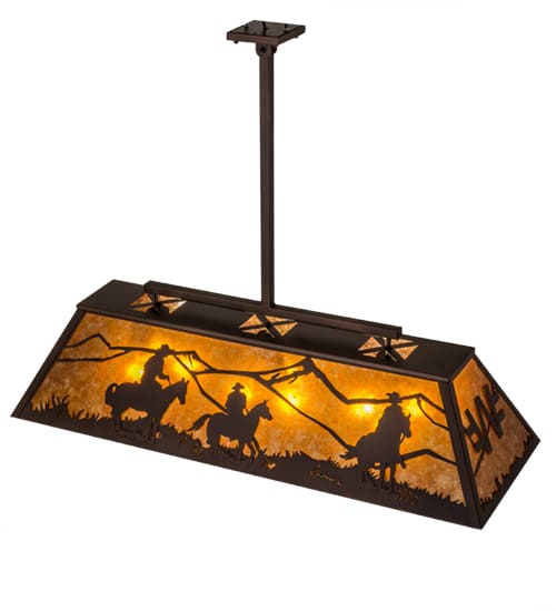 Personalized 9 Light 17" Wide Linear Pendant