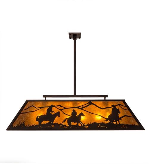 Personalized 9 Light 17" Wide Linear Pendant