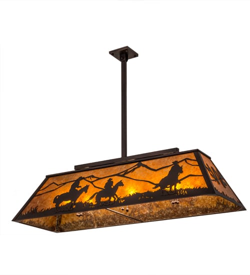 Personalized 9 Light 17" Wide Linear Pendant