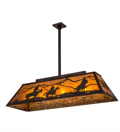 Personalized 9 Light 17" Wide Linear Pendant