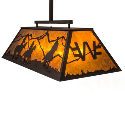 Personalized 9 Light 17" Wide Linear Pendant