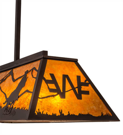 Personalized 9 Light 17" Wide Linear Pendant