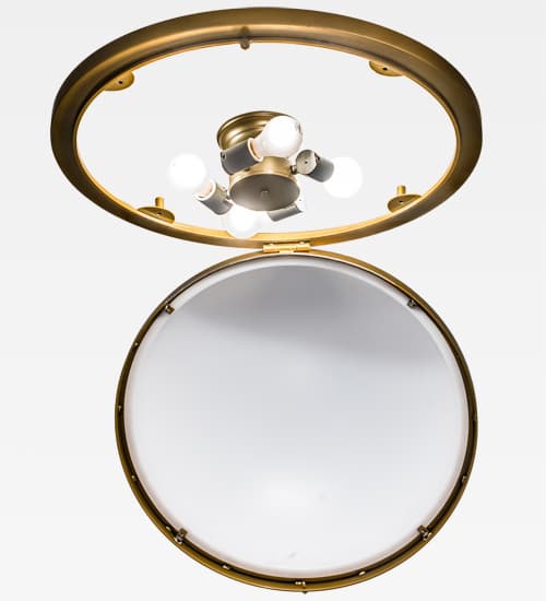 Commerce 4 Light 25" Wide Flush Mount Bowl Ceiling Fixture
