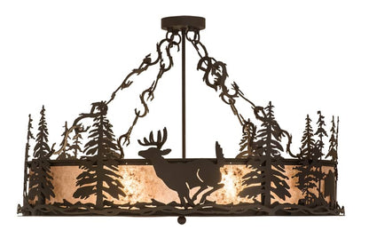Wildlife at Dusk 4 Light 36" Wide Semi-Flush Drum Ceiling Fixture