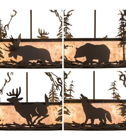 Wildlife at Dusk 4 Light 36" Wide Semi-Flush Drum Ceiling Fixture
