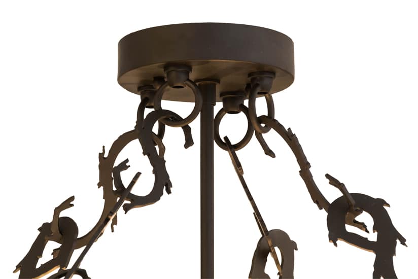 Wildlife at Dusk 4 Light 36" Wide Semi-Flush Drum Ceiling Fixture