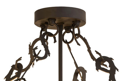 Wildlife at Dusk 4 Light 36" Wide Semi-Flush Drum Ceiling Fixture