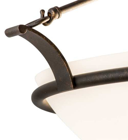Almeria 4 Light 32" Wide Semi-Flush Bowl Ceiling Fixture - Gilded Tobacco Finish