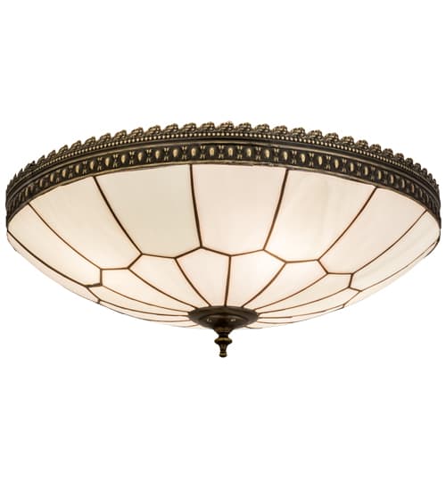 Vincent Honeycomb 4 Light 20" Wide Semi-Flush Bowl Ceiling Fixture with White Opal Glass Shade - Craftsman Brown Finish