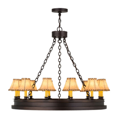 Meyda Tiffany Sullivan Ranch 12 Light 39" Wide Ring Chandelier