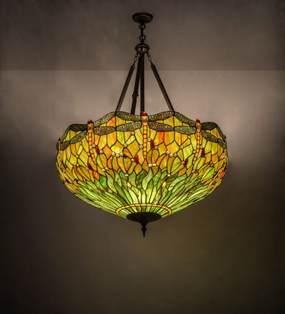 Tiffany Hanginghead Dragonfly 4 Light 38" Wide Pendant