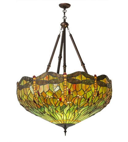Tiffany Hanginghead Dragonfly 4 Light 38" Wide Pendant