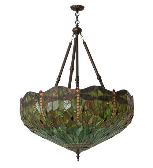 Tiffany Hanginghead Dragonfly 4 Light 38" Wide Pendant