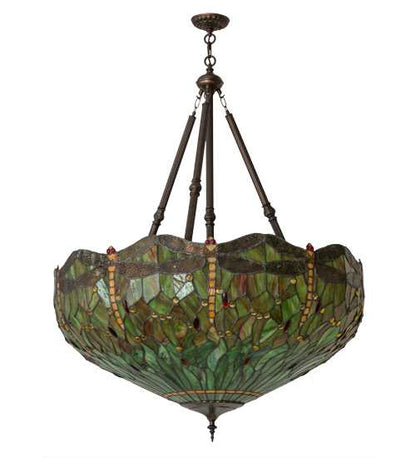 Tiffany Hanginghead Dragonfly 4 Light 38" Wide Pendant
