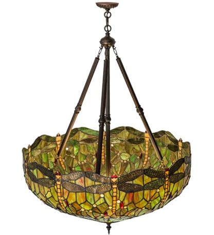 Tiffany Hanginghead Dragonfly 4 Light 38" Wide Pendant