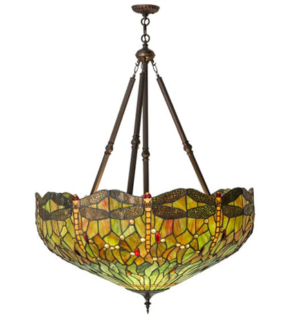 Tiffany Hanginghead Dragonfly 4 Light 38" Wide Pendant