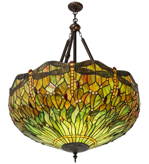 Tiffany Hanginghead Dragonfly 4 Light 38" Wide Pendant