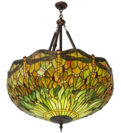 Tiffany Hanginghead Dragonfly 4 Light 38" Wide Pendant