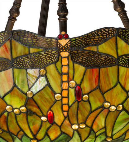 Tiffany Hanginghead Dragonfly 4 Light 38" Wide Pendant
