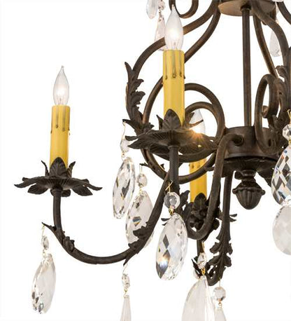 Chantilly 5 Light 24" Wide Crystal Candle Style Chandelier