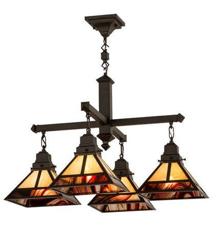 T Mission 4 Light 43" Wide Chandelier