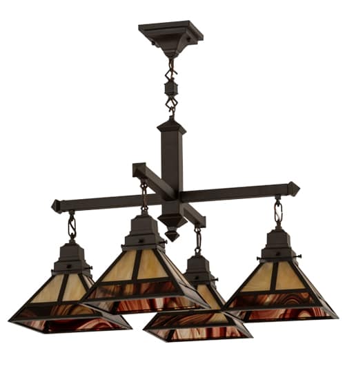 T Mission 4 Light 43" Wide Chandelier