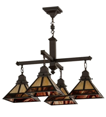 T Mission 4 Light 43" Wide Chandelier