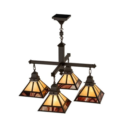T Mission 4 Light 43" Wide Chandelier