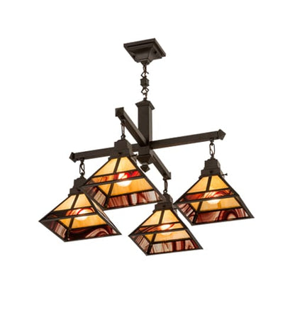 T Mission 4 Light 43" Wide Chandelier