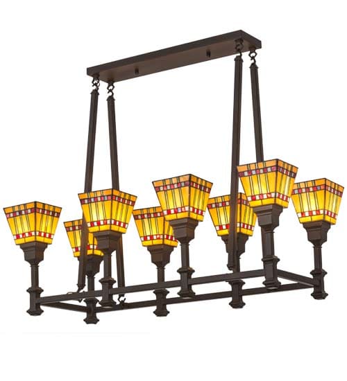 Long Prairie Corn 8 Light 17" Wide Linear Chandelier
