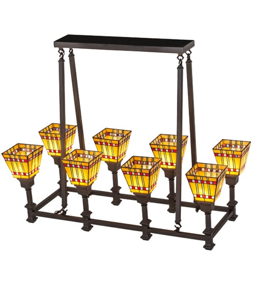 Long Prairie Corn 8 Light 17" Wide Linear Chandelier