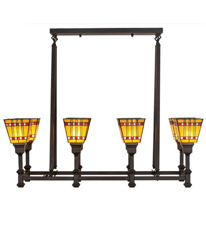 Long Prairie Corn 8 Light 17" Wide Linear Chandelier