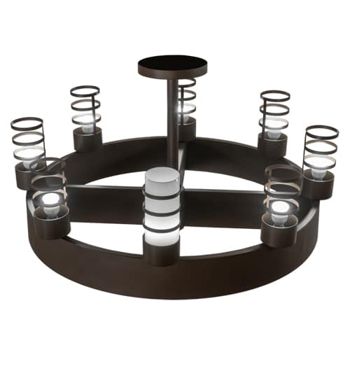 Molle Cilindro 8 Light 48" Wide Semi-flush Ceiling Fixture
