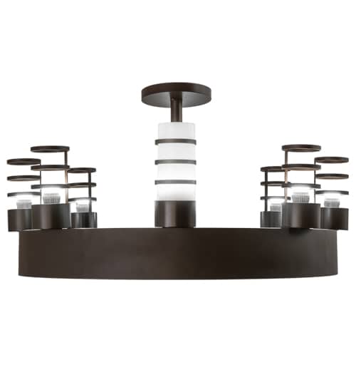Molle Cilindro 8 Light 48" Wide Semi-flush Ceiling Fixture