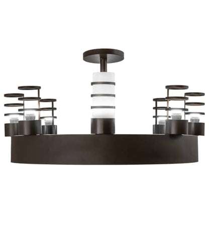 Molle Cilindro 8 Light 48" Wide Semi-flush Ceiling Fixture
