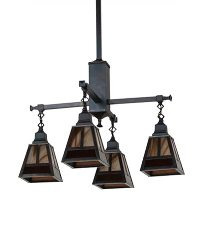T Mission 4 Light 26" Wide Chandelier