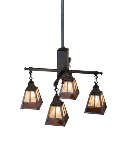T Mission 4 Light 26" Wide Chandelier